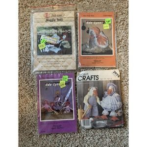 Lot of 4 Vintage Doll Patterns New or Uncut Patch Press Ada Lynn McCalls Geese